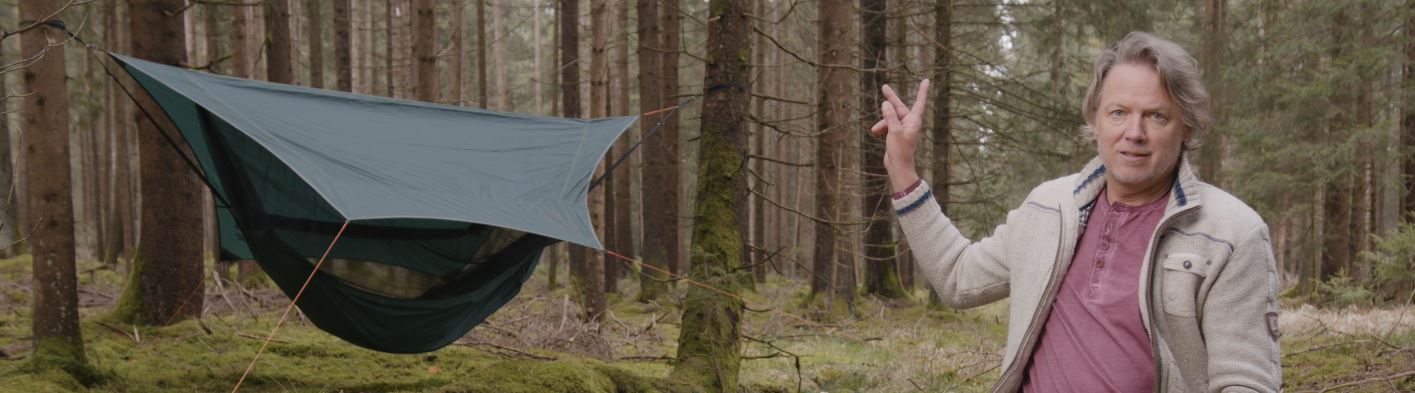 Der Gründer der Firma vor einer seiner Hängematte